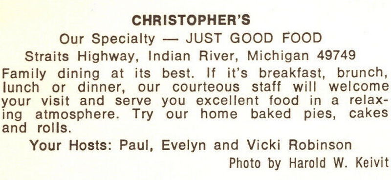 Christophers Cafe - Vintage Postcard